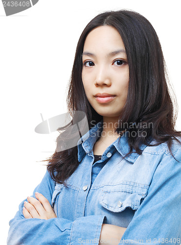 Image of Asian woman isolated on white background