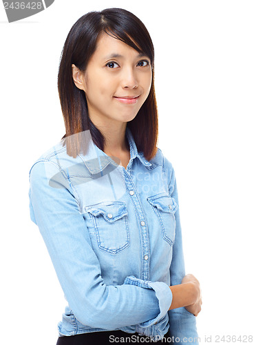 Image of Asian woman isolated on white background