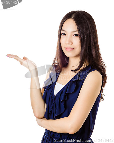 Image of Asian woman introduce something