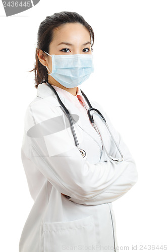 Image of Asian doctor with protective mask