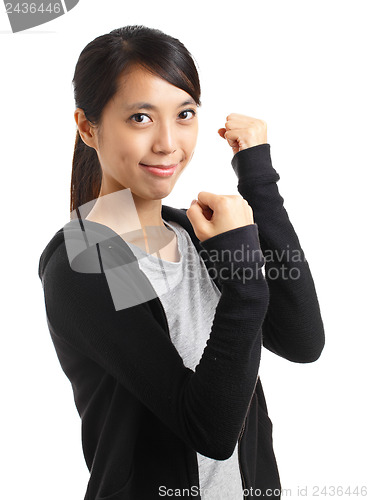 Image of Cheerful asian woman