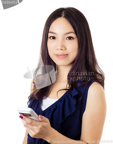 Image of Asian woman using mobile
