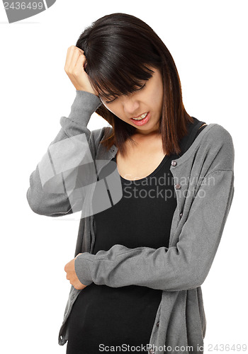 Image of Asian woman with headache