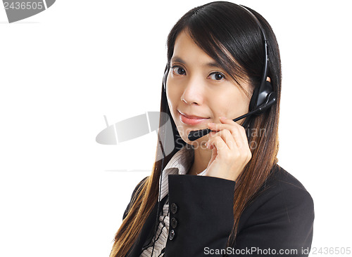 Image of business woman with headset