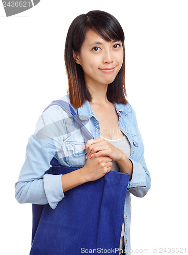 Image of Woman with recycle bag