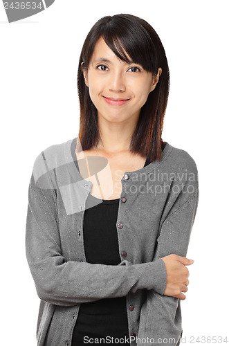 Image of Casual asian woman isolated on white background