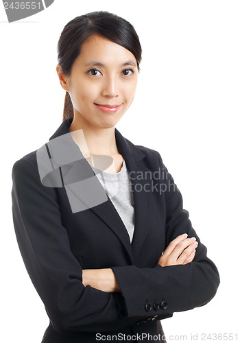 Image of Asian business woman isolated on white