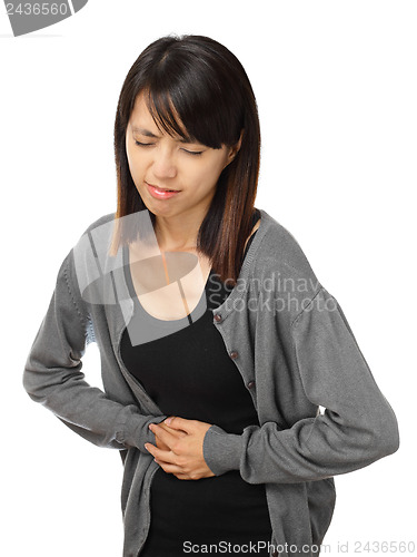 Image of Asian woman with stomachache