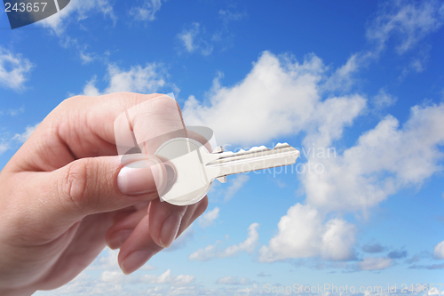 Image of Hand Key and Sky