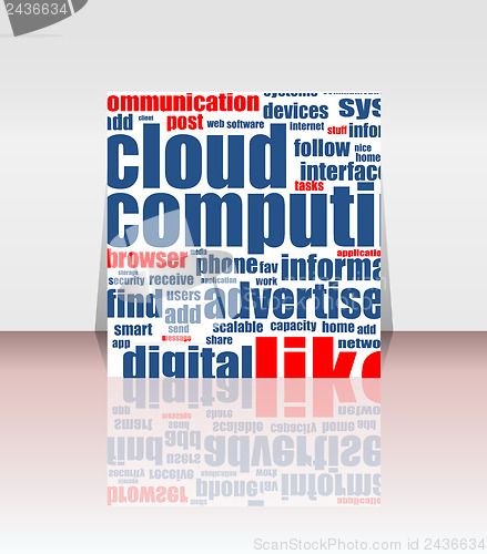 Image of Cloud computing concept design, flyer or cover