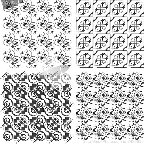 Image of Geometric seamless patterns set, backgrounds collection
