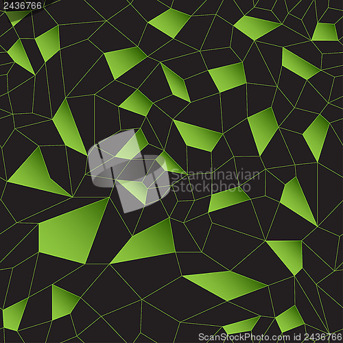 Image of Green vector mosaic grid