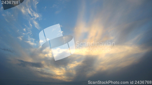 Image of Evening landscape with clouds