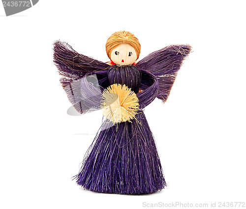 Image of Handmade straw Christmas angel ornament