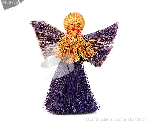 Image of Back view of festive angel ornament