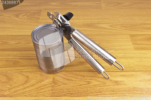 Image of Tin can with opener.