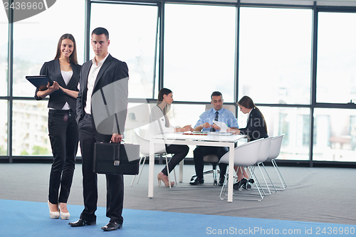 Image of business people in a meeting at office