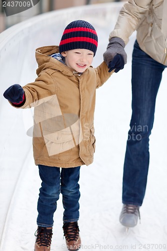 Image of family skating