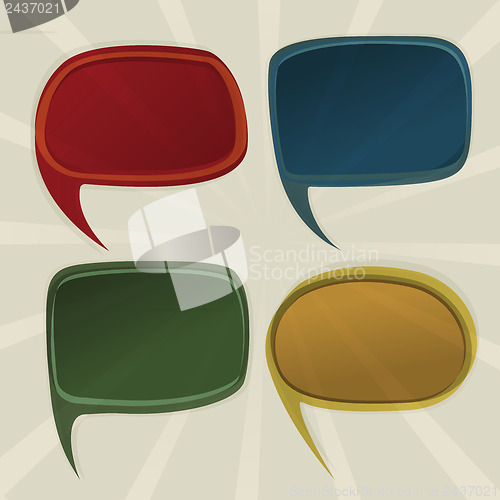 Image of Speech bubbles retro