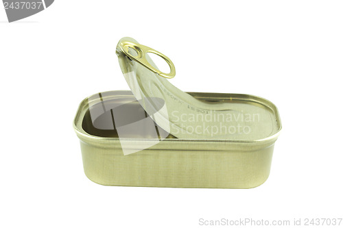 Image of open empty sardine can