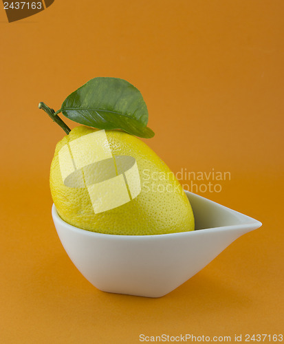 Image of yellow ripe lemon 