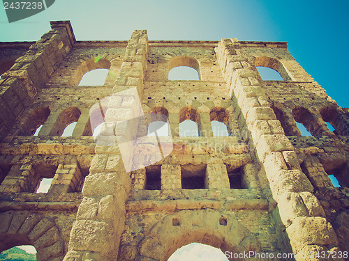 Image of Retro look Roman Theatre Aosta