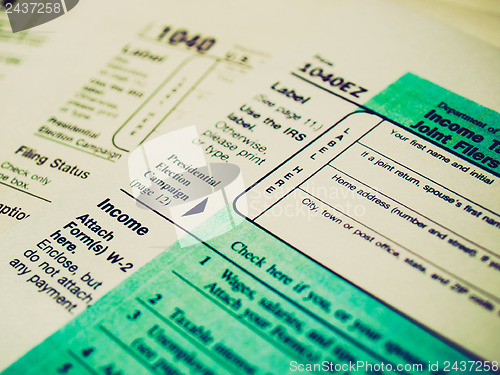 Image of Retro look Tax forms