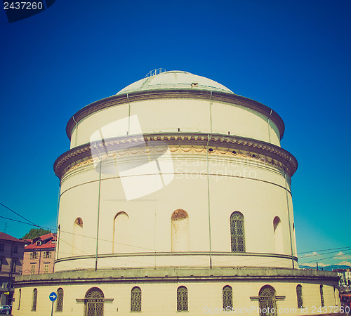 Image of Retro look Gran Madre church, Turin