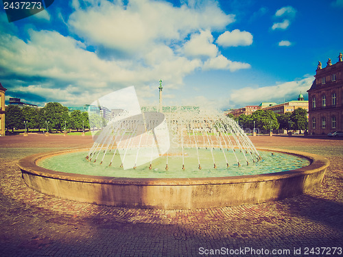 Image of Retro look Schlossplatz (Castle square) Stuttgart