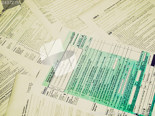 Image of Retro look Tax forms