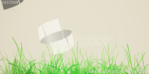 Image of Retro look Green grass meadow