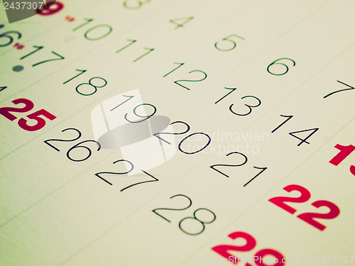 Image of Retro look Calendar