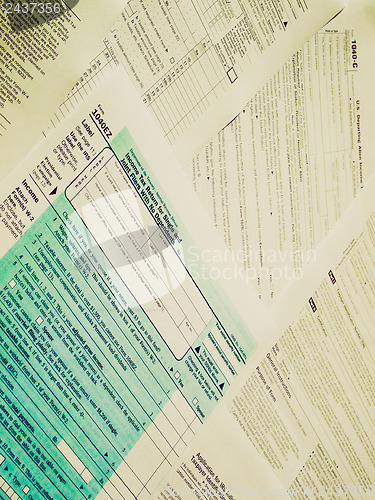 Image of Retro look Tax forms