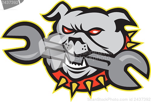 Image of Bulldog Dog Spanner Head Mascot