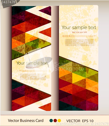 Image of Set of abstract geometric business card