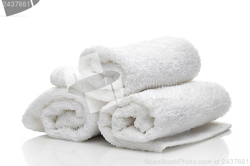 Image of white spa towels