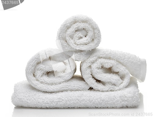 Image of white spa towels