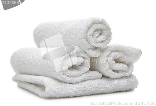 Image of white spa towels