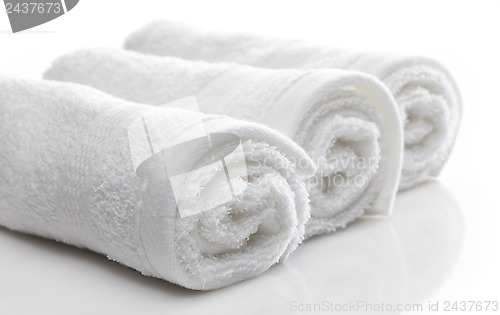 Image of white spa towels