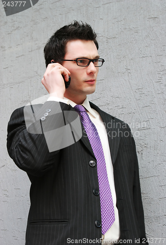 Image of On the phone to a client