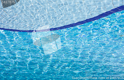 Image of Blue clear water in swimming pool