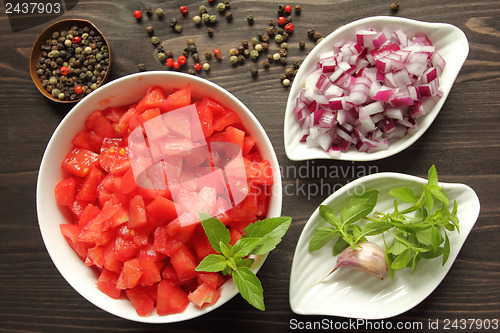 Image of Chopped  tomatoes.