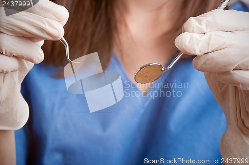 Image of Close-Up of a Dentist at Work