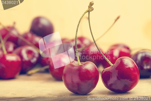 Image of fresh red cherries