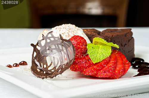 Image of tasty pancake dessert