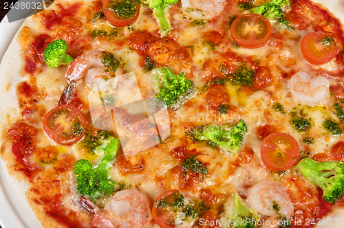 Image of seafood pizza