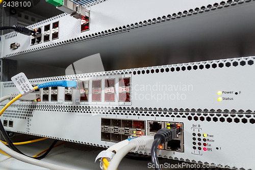 Image of Technology center with fiber optic PON equipment