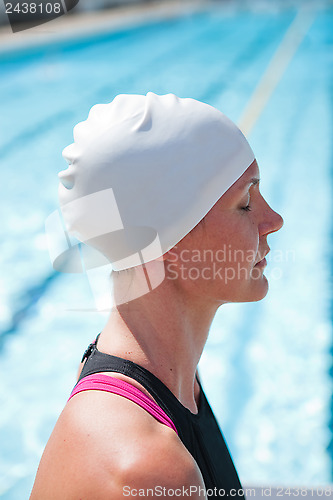 Image of Female swimmer at pool