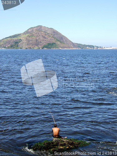 Image of Fisherman in the sea