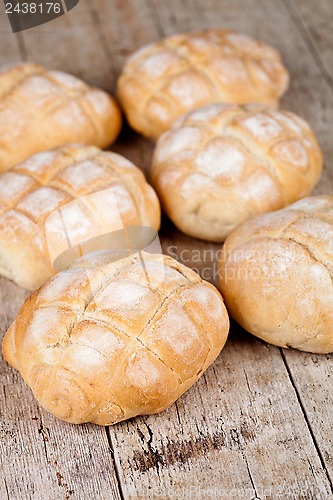 Image of six fresh baked buns